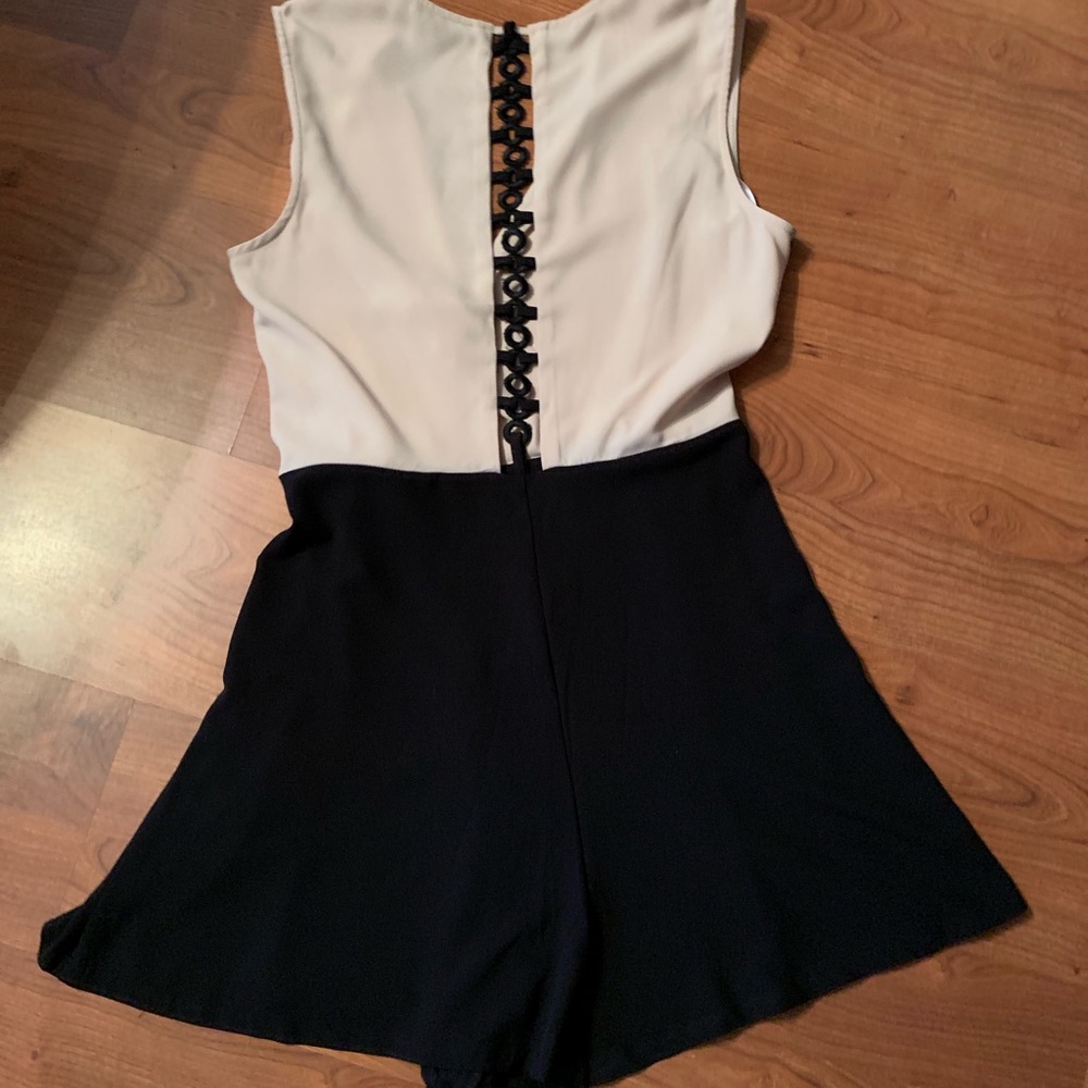 Romper(dressy) Two Tone (Taupe and Black)